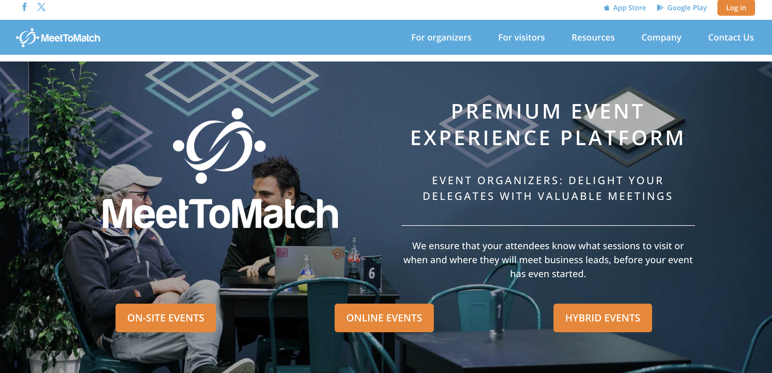 Meet to Match screenshot of the official website