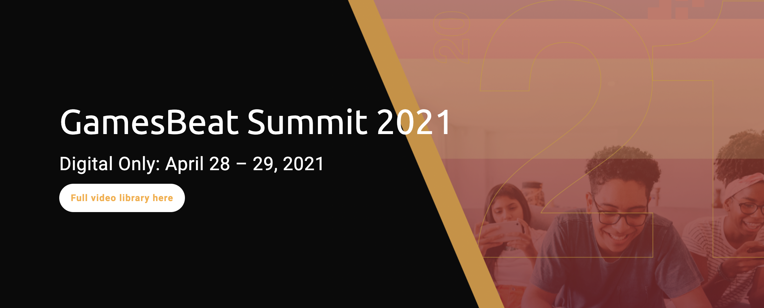 GamesBeat summit 2021 screenshot of the official website